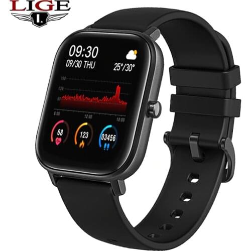 LIGE P8 1.4 inch Smart Watch Men Full Touch Fitness Tracker Blood Pressure Sports Smart Clock Women Smart watch for Android ios
