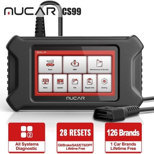 THINKCAR MUCAR CS99 OBD2 Scanner Oil/Brake/SAS/ETS/DPF RESET Code Reader Professional Scan Tools Full System Car Diagnostic Tool