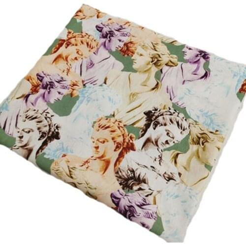 Viaphil 100% Cotton Fabric Brand New Traditional Sculpture Printed Sewing Cloth Dress Clothing Textile Tissue