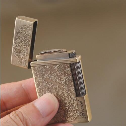 Metal Extra Thin Flint Lighter Grinding Wheel Gas Butane Delineate Lighter Cigar Cigarette Smoking Accessories Inflation Lighter