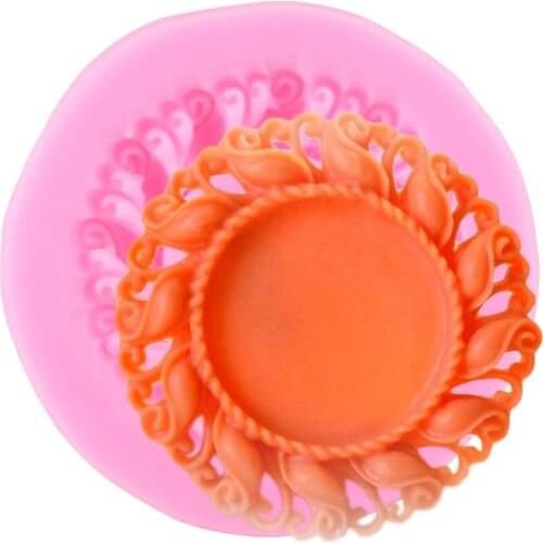 Mirror Silicone Mold Cupcake Topper Fondant Moulds DIY Party Cake Decorating Tools Chocolate Gumpaste Mould Candy Clay Molds