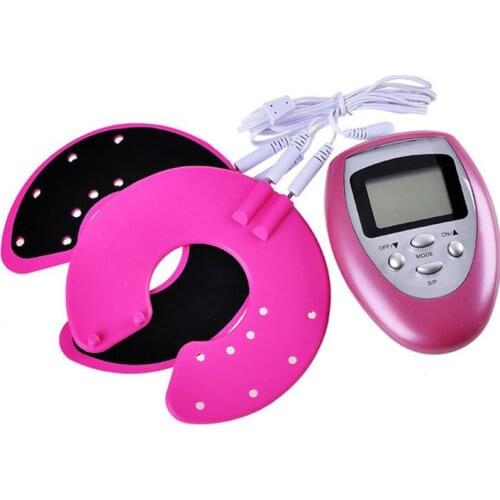 Electric Breast Enlargement Massager Machine Enhancer Pluse Muscle Stimulator + Electrode Patch