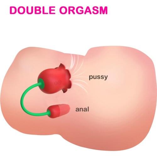 Rose Clitoral Sucking Vibrator Sex Toys for Women Powerful Clit Stimulator Anal Dildo Vibrators Female Masturbator Vibrating Egg