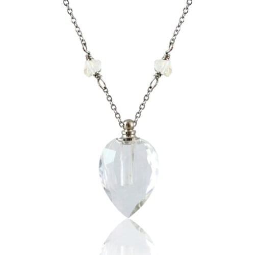 1PC Tear Drop Vials Necklace for Ashes Hair Locket Cremation Jewery Memorial Jewelry Urn Jewelry Fillable Jewelry