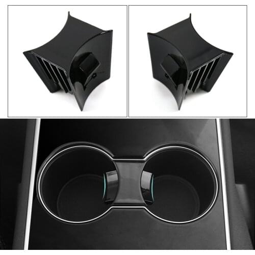 1pc Water Cup Storage Box Stopper Slot for Tesla Model 3 Car Drink Holder Limiter Model Accessories Interior Slip Limit Clip