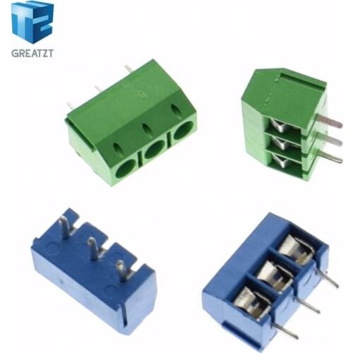 10PCS 3P 3 Pin Screw Terminal Block Connector 5mm Pitch 5.08-301-3P 301-3P 3pin