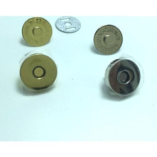18mm Magnetic Snaps Button, Metal Plated Magnetic Snaps Closures Button 100 sets