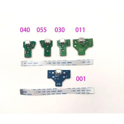 20sets=40pcs New Version JDS030 USB Charging Port Socket Board W/ Flex Ribbon Cable For PS4 Controller Charger Pcb Board