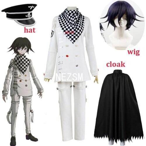 2021 Danganronpa V3 Ouma kokichi Cosplay Costume Japanese Game School Uniform Suit Outfit Clothes shoes Halloween Carnival Props