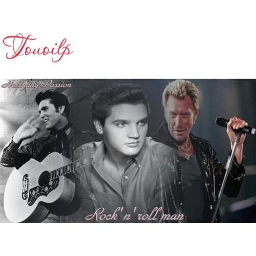 5D Elvis diamond embroidery Johnny Halliday diamond Painting cross stitch pictures diamond mosaic Needlework picture home decor