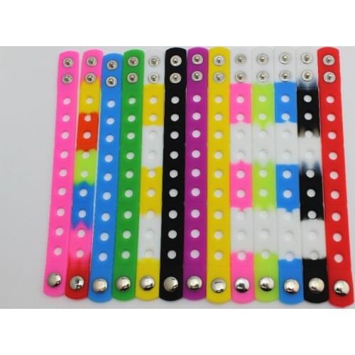 18cm 13colors Wristband Silicone Bracelets for shoe decoration shoe charms kids party gifts