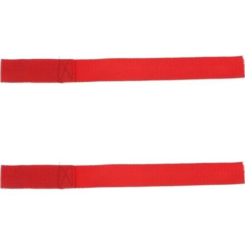 2x Heavy Duty Red Winch Hook Pull Strap Protective Loops Towing Rope, ATV UTV Truck Accessory - 2 inch 50mm Wide