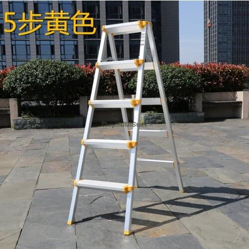 Household Folding Miter Ladder 2345 Step Small Ladder Aluminum Alloy Ladder Stool Double Side Climbing Ladder Photography Stool