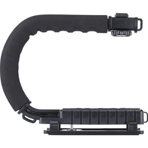 C Shape flash Bracket holder Video Handle Handheld Stabilizer Grip for DSLR SLR Camera Phone Gopro AEE Mini DV Camcorde