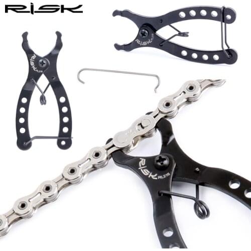 RISK Cycling Chain Clamp Magic Buckle Bicycle Tool Kit Mini Bike Chain Quick Link Tool with Hook up Multi Link Plier MTB Road