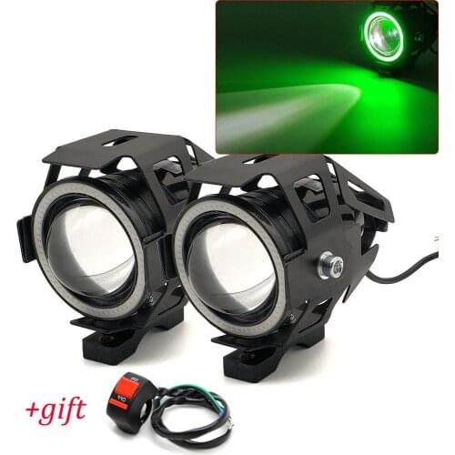 For Honda VTX 1300 VFR750 VFR800 VTR1000F vfr 750 800 Motorcycle Headlight spotlight moto U7 LED Light motorcycle accessories