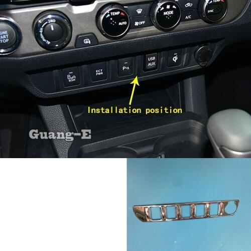 For Toyota Tacoma 2015 2016 2017 2018 2019 2020 Car Cover Control Socket Charge Cigarette Smoke Lighter Switch Frame Stick Trim