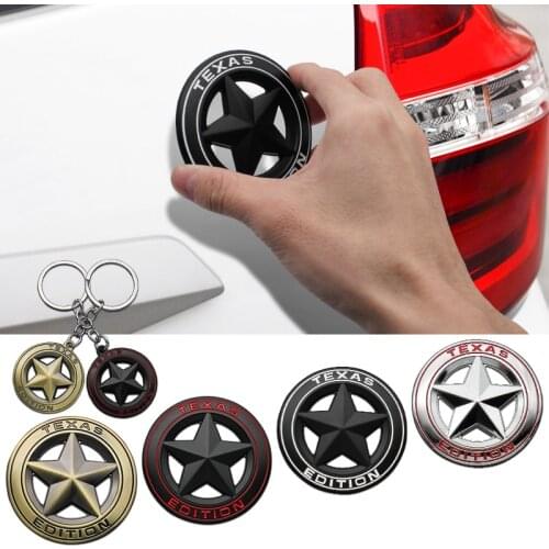 TEXAS EDITION Shield Emblem Car Fender Side Tail Body Sticker Car Keychains Key Rings For Jeep Renegade Wrangler Grand Cherokee
