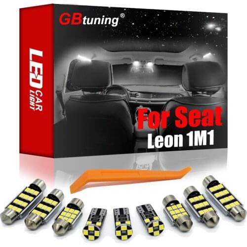 GBtuning Error Free LED Interior Light Kit 8Pcs For Seat Leon MK1 1M 1M1(99-06) Vehicle Indoor Trunk Dome Map Lamp Accessories
