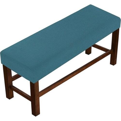 Polar Fleece Fabric Bench Covers Piano Stool Covers Rectangular Solid Color Thickened Long Stool Pew Slipcovers for Bedroom