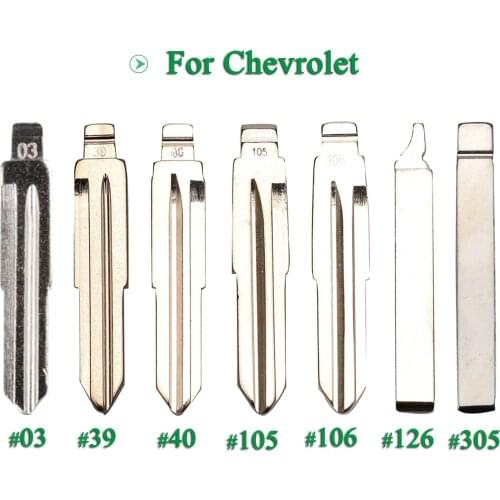 Bilchave 10pcs For Chevrolet Cruze Epica Lova Camaro Impala Captiva Aveo Spark Fob Flip Remote Car Key HU100 Blade Replacement