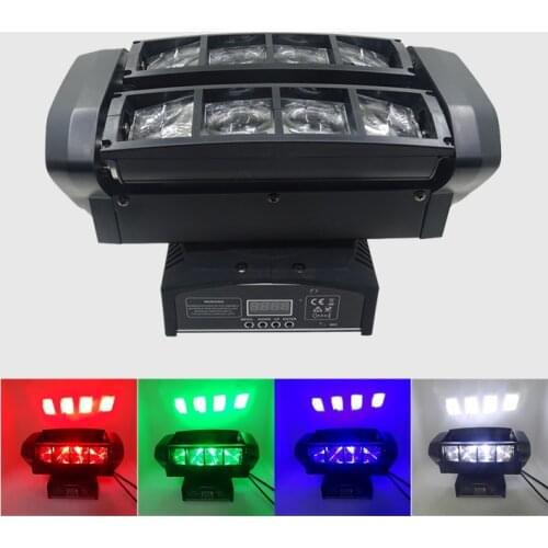 MINI LED 8x10W LED Spider Light RGBW DMX Stage Lights Dj LED Spider Moving Head Beam Light For Parties DJ Disco Wedding