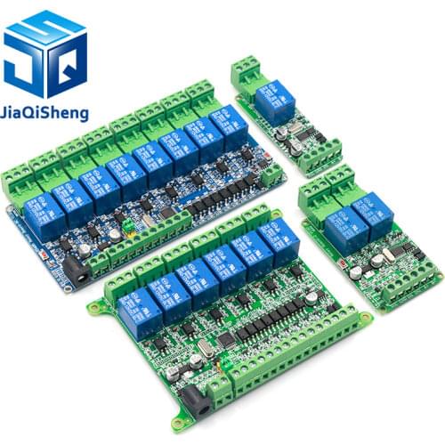 12V/24V Modbus rtu 1 2 4 8 channel Relay Module 485 TTL Communication 1 2 4 8 Channel Input Relay Module