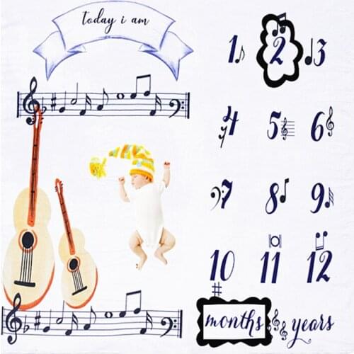 Newborn Baby 0-24M Manta Memory Monthly Milestone Blanket Photo Backdrop Diaper Photography Cloth Calendar Background Accessory