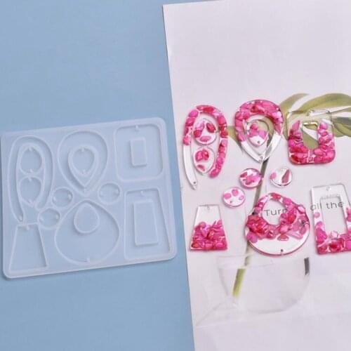New transparent silicone mold resin decorative crafts DIY earrings Charms pendant mold epoxy resin jewelry mold