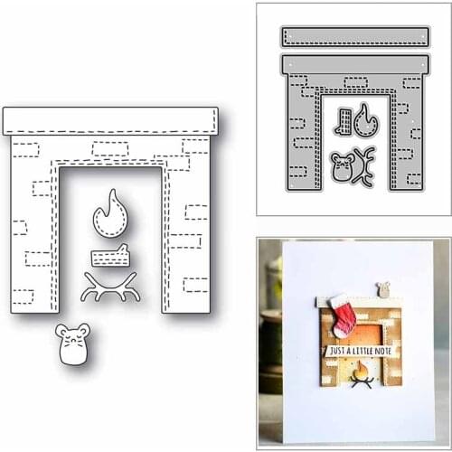 New Fireplace Mouse Flame Firewood 2020 Metal Cutting Dies for DIY Scrapbooking and Card Making Decor Embossing Craft No Stamps