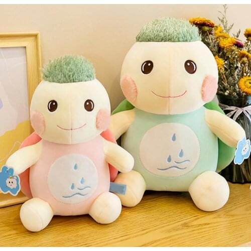 Smile Expression Turtle Plush Cushion Delicate Embroidery Multiple Colors Cute Turtle Plush Cushion for Office Sofa Pillow Gifts