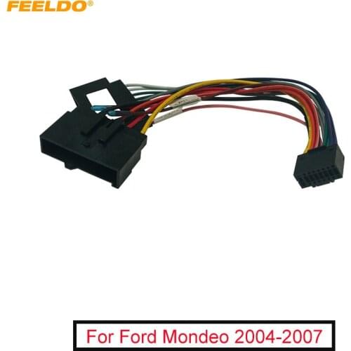 FEELDO Car Audio Wiring Harness For Ford Mondeo 04-07 Aftermarket 16pin CD/DVD Radio Stereo Installation Wire Adapter