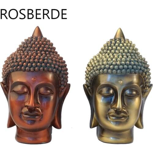 Rosberde Resin India Buddha statue head home decor statue sculpture home garden decoration Yoga Sculpture Living room decoration
