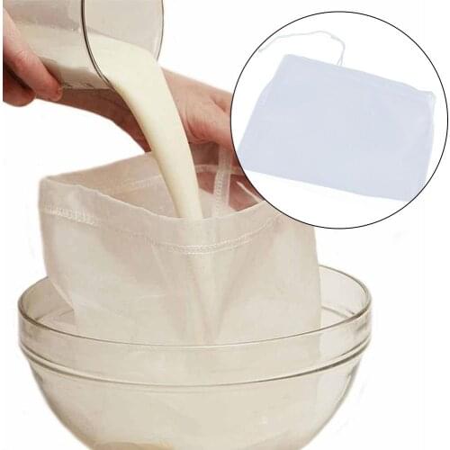 Milk Wine Tea Coffee Nylon Mesh Net Strainer Liquid Filter Bag Sieve Colander Net Fruit Juice Filter Bags Kitchen Tool