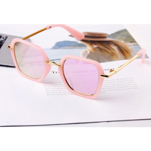 SomeCool Square Frame 3-9 years old Girls&boys Summer sunglasses Gold leg Cute Child sun glasses Brand designer kids eyewear n79