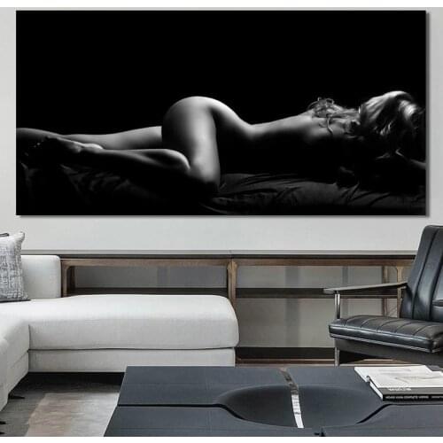 Modern Portrait Canvas Painting Sexy Body Nude Women Posters and Print Wall Art Picture for Living Room Home Decoration Unframed
