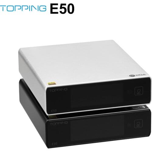 Topping E50 Hi-Res MQA Support DAC 32Bit/768kHz DSD256 ES9068AS DAC Chip XMOS XU216 Support USB/Optical/Coaxial input