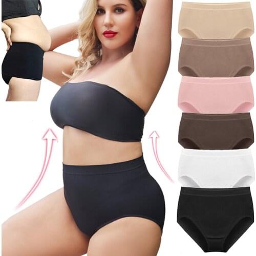 High Waist Panties for Women M-3XL Control Panties Body Shaper Seamless Plus Size Briefs Sexy Underwear Underpants Butt Lifter
