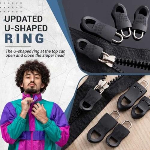 Universal Detachable Zipper Puller Set Elastic for Dress Sweater Pin buckle Leather Bel Sliding Teeth Rescue New Design Sewing Z