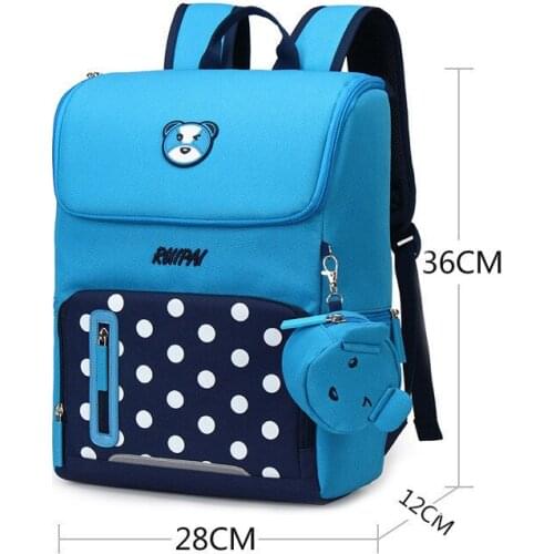 Cartoon Backpack Satchel Waterproof Orthopedic Backpack SchoolBag book bag Mochila Children School Bags For Girls Boys Kids