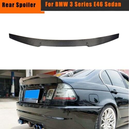 Carbon Fiber Rear Spoiler for BMW 3 Series E46 Base Sedan M3 4-Door 1998 1999 2000 2001 2002 2003 2004 2005 Trunk Lip