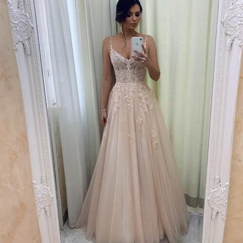 Pink Sweetheat Lace Appliques Wedding Dress 2021 Backless Bridal Gown Floor Length Spaghetti Strap Robe Vestido De Novia