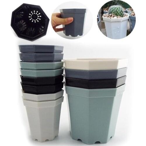 10pcs Plastic Square Plant Flower Pot Home Garden Planter Tools Plant Pots Gardening Nursery Pots for Herb Succulents