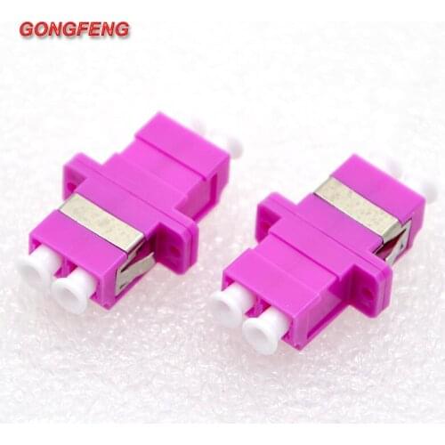 100PCS New Hot Sale Fiber Optic Connector LC UPC Singlemode Duplex Adapter OM3 OM4 Coupler Flange Free Shipping to Russia
