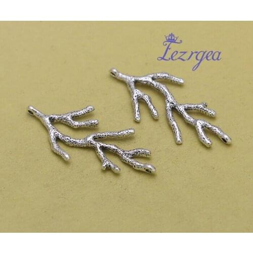 15pcs/lot--43x20mm, branch chams,Antique Silver plated Tree Branch connector charms ,DIY supplies, Jewelry accessories