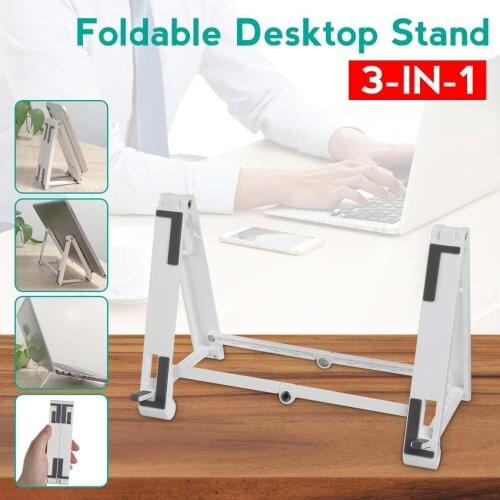 3-in-1 Multifunction Foldable Laptop Stand Desktop Mobile Phone Tablet Stand Adjustable Computer Cooling Bracket Holder