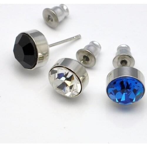 9mm rhinestone stud earring punk sparkling stud earring boys stud earring Men earrings 4 for 501