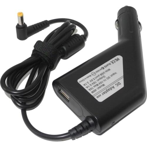 40W 19V 2.15A Dc Car Charger Laptop Power Adapter for Acer Aspire One 521 522 532H 533 722 725 753 756 D257 D260 D270