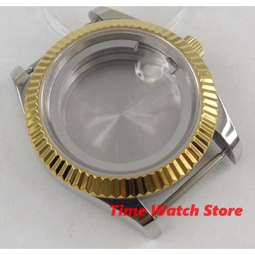 Watch case 40mm sapphire glass 316L stailess steel watch men fit ETA 2824 2836 MIYOTA 8215 821A Automatic movement C158