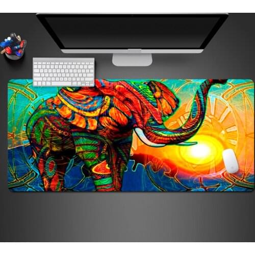 Color 3d Elephant Cool Mouse Pad High Quality Hot Selling Wholesale Big Lock Edge Rubber Mouse Pad Game Mousepad